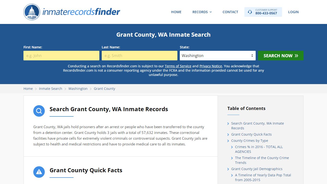 Grant County, WA Inmate Lookup & Jail Records Online